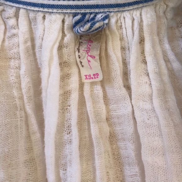 Free people, white cotton gauze with stripe shirt - Picture 5 of 8